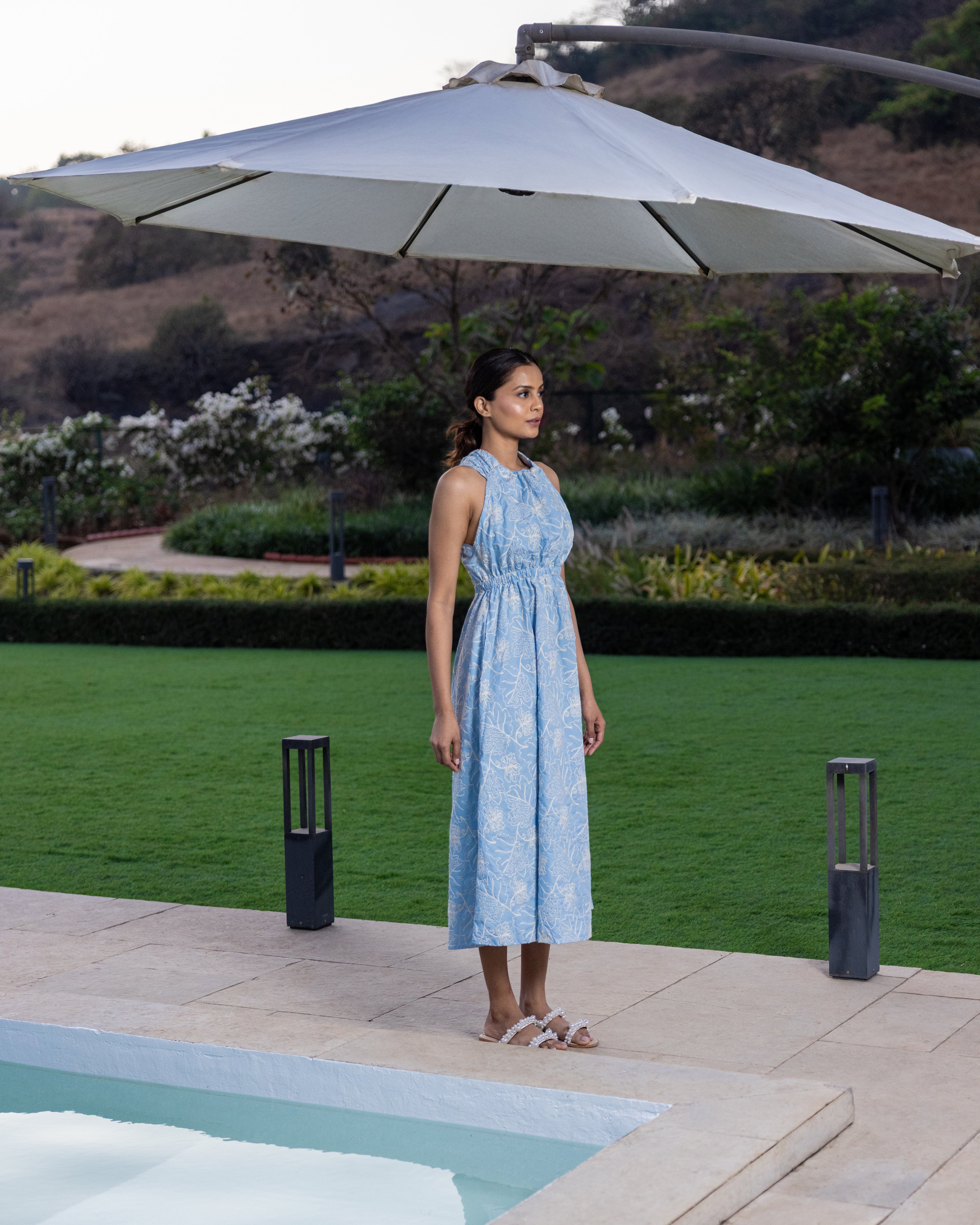 Simran in Blue Fin Dress