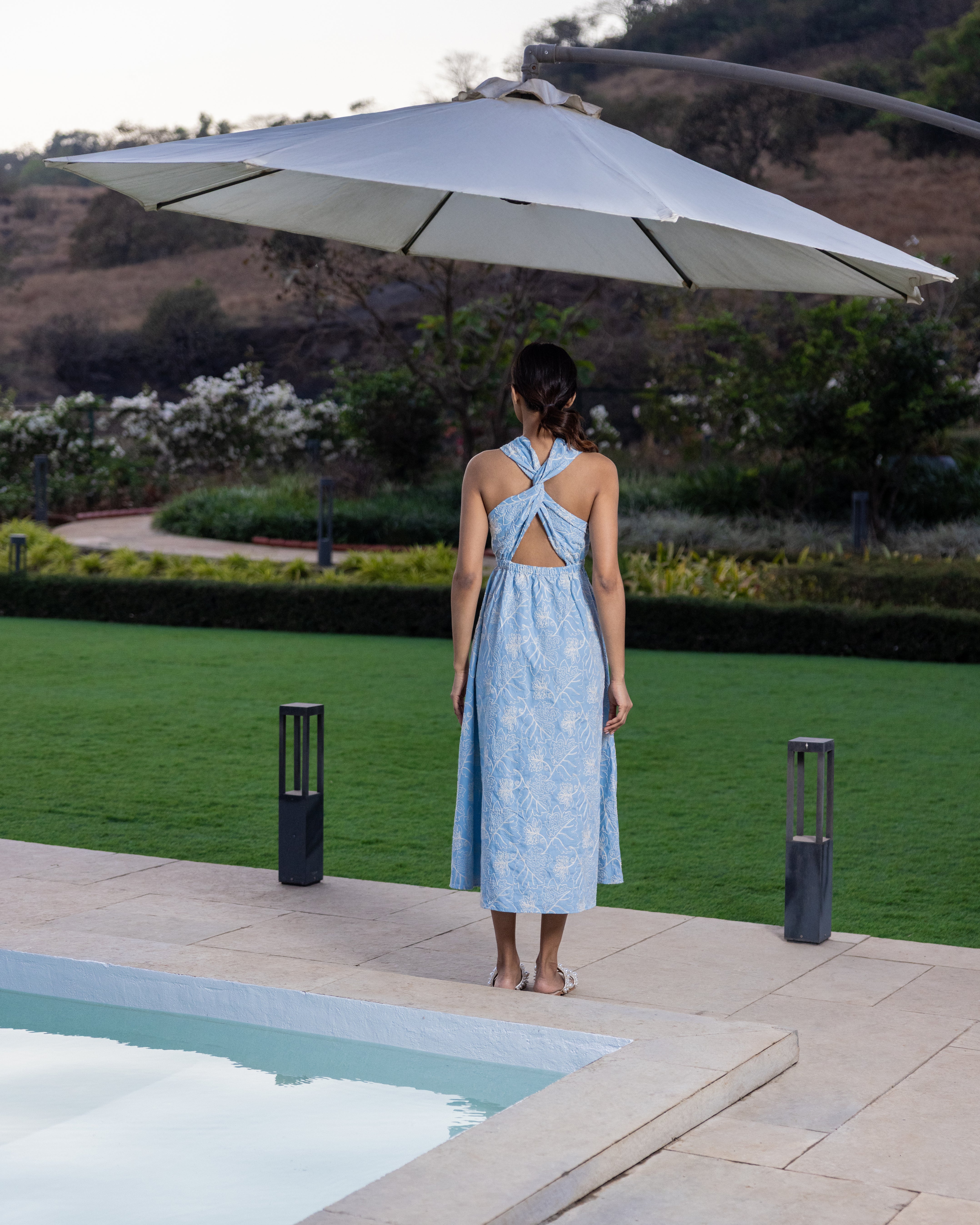 Simran in Blue Fin Dress